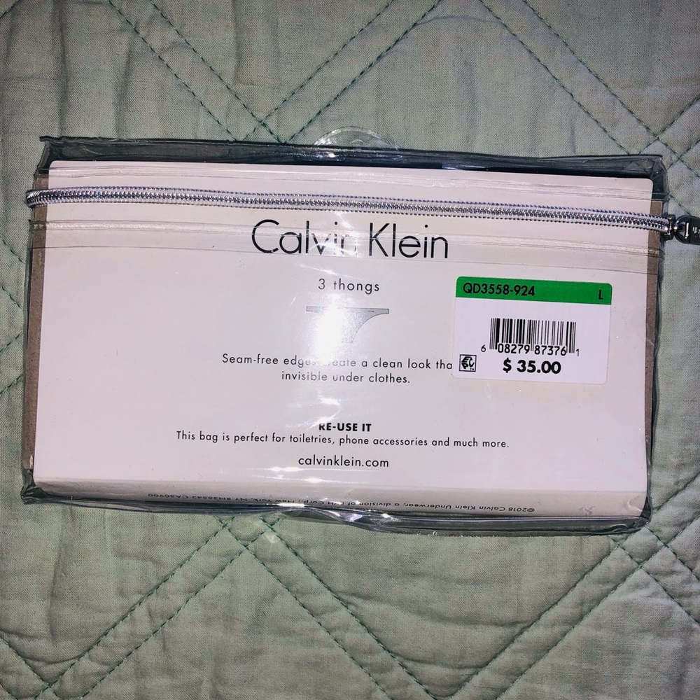 3 pack Calvin Klein no show thongs - Picture 3 of 4